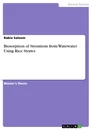 Titel: Biosorption of Strontiom from Watewater Using Rice Straws