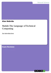 Titre: Matlab. The Language of Technical Computing