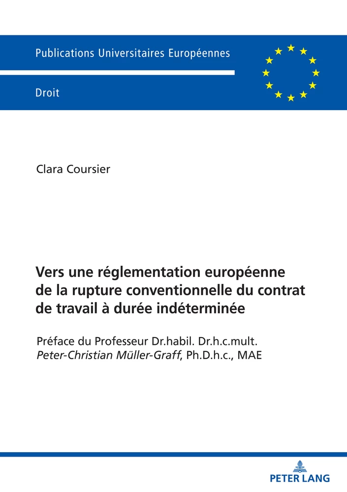 Titre: Vers une réglementation européenne de la rupture conventionnelle du contrat de travail à durée indéterminée