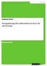 Titre: Deregulierung des Luftverkehrs in den USA und Europa