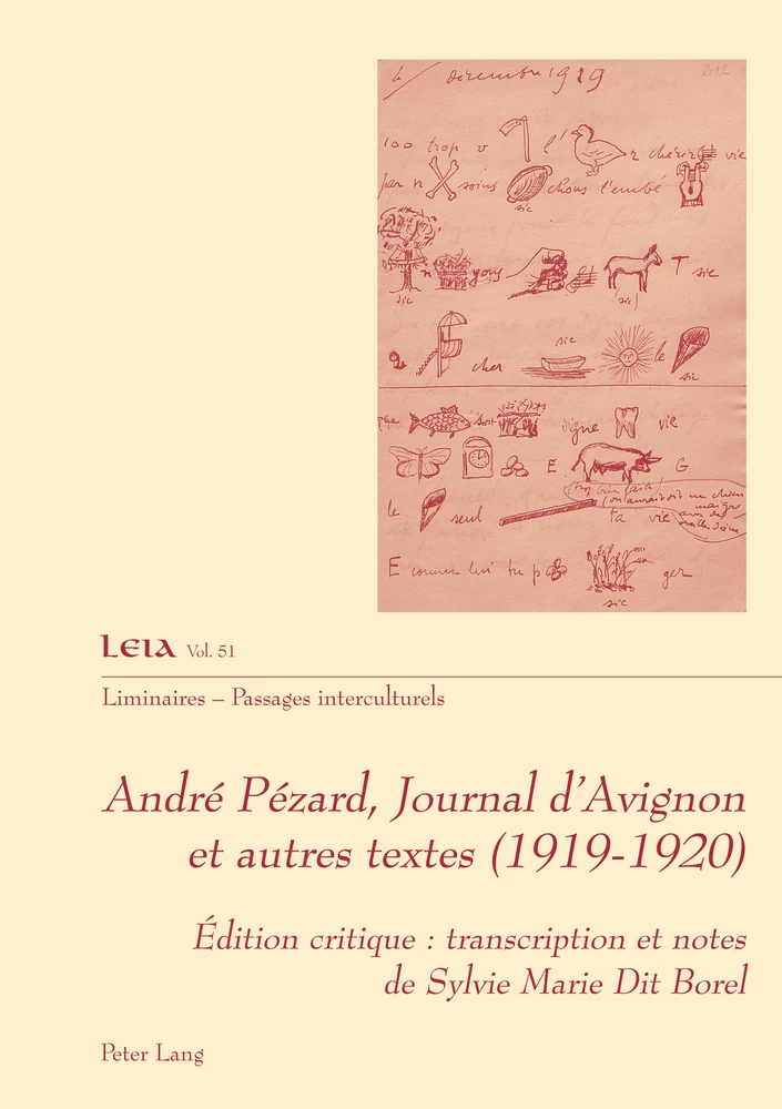 Titre: André Pézard, Journal d’Avignon et autres textes (1919-1920)
