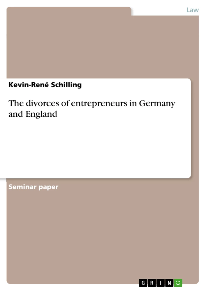 Title: The divorces of entrepreneurs in Germany and England