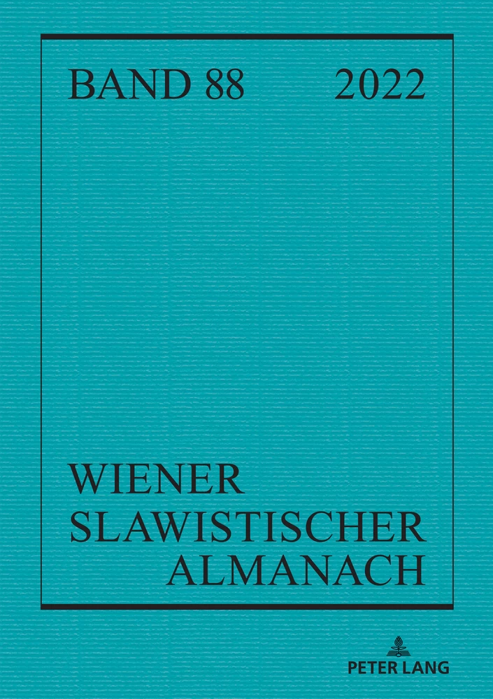 Titel: Wiener Slawistischer Almanach Band 88/2022