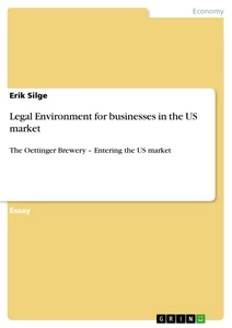 Titel: Legal Environment for businesses in the US market