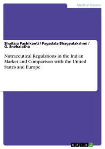 Titel: Nutraceutical Regulations in the Indian Market and Comparison with the United States and Europe