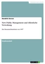 Título: New Public Management und öffentliche Verwaltung
