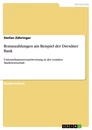 Titel: Bonuszahlungen am Beispiel der Dresdner Bank