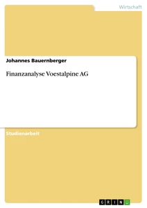 Título: Finanzanalyse Voestalpine AG