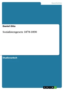 Título: Sozialistengesetz 1878-1890