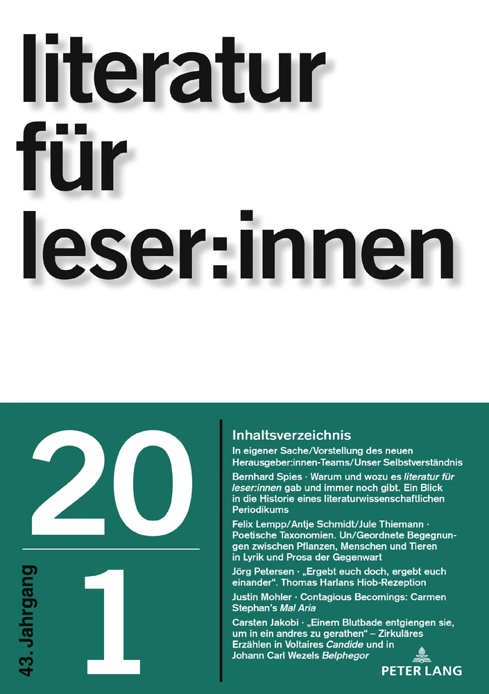 Title: In eigener Sache