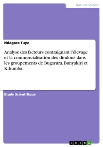 Titre: Analyse des facteurs contraignant l’élevage et la commercialisation des dindons dans les groupements de Bugarura, Bunyakiri et Kihumba