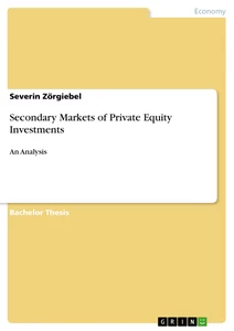 Title: Secondary Markets of Private Equity Investments
