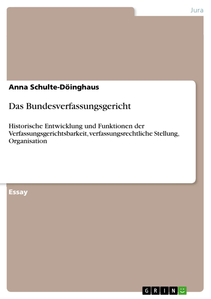 Título: Das Bundesverfassungsgericht