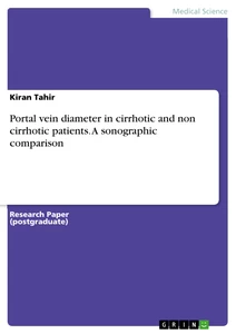 Titre: Portal vein diameter in cirrhotic and non cirrhotic patients. A sonographic comparison