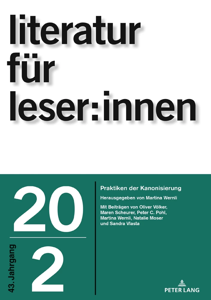 Titel: Praktiken mit K-. Ein terminologischer Vorschlag zur Kanonforschung am Beispiel von Gerhard Henschels Martin-Schlosser-Romanen