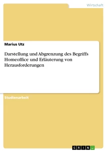 Titel: Darstellung und Abgrenzung des Begriffs Homeoffice und Erläuterung von Herausforderungen