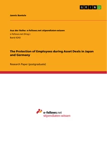 Title: The Protection of Employees during Asset Deals in Japan and Germany