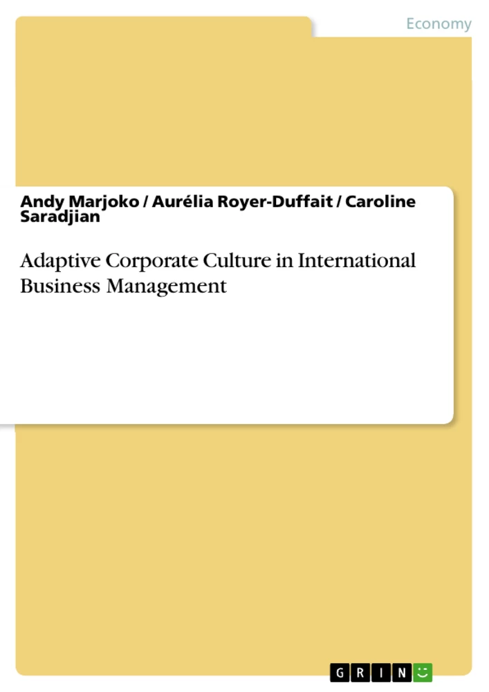 Título: Adaptive Corporate Culture in International Business Management
