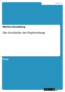 Título: Die Geschichte der Popforschung