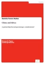 Titel: China and Africa