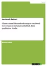 Titel: Chancen und Herausforderungen von Good Governance im Amateurfußball. Eine qualitative Studie