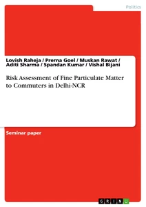 Titre: Risk Assessment of Fine Particulate Matter to Commuters in Delhi-NCR