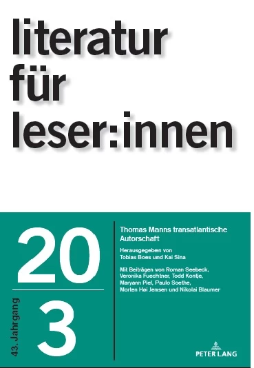 Titel: Verkörperung des Intermediären.Überlegungen zu Thomas Manns amerikanischer Vortragskunst