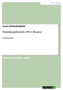 Title: Praktikumsbericht SPS 1 Hessen