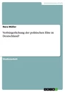 Título: Verbürgerlichung der politischen Elite in Deutschland?