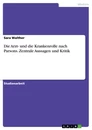 Titre: Die Arzt- und die Krankenrolle nach Parsons. Zentrale Aussagen und Kritik