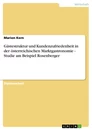 Título: Gästestruktur und Kundenzufriedenheit in der österreichischen Marktgastronomie - Studie am Beispiel Rosenberger