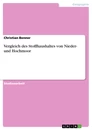 Title: Vergleich des Stoffhaushaltes von Nieder- und Hochmoor