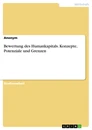 Titel: Bewertung des Humankapitals. Konzepte, Potenziale und Grenzen
