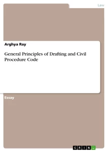 Titel: General Principles of Drafting and Civil Procedure Code