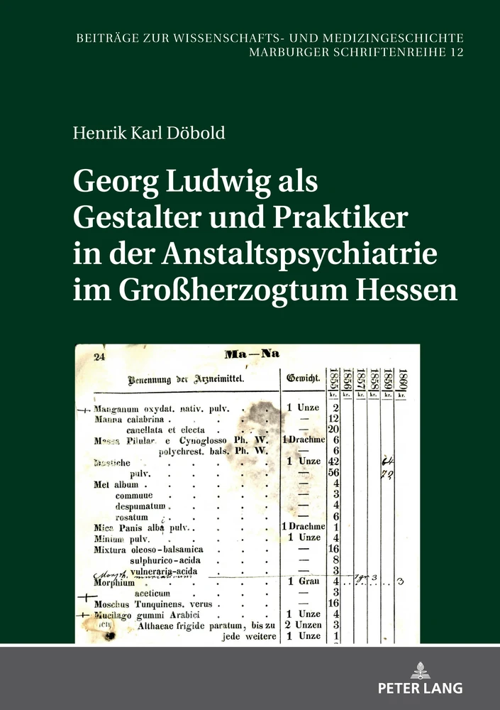 Titel: Georg Ludwig als / Gestalter und Praktiker in der Anstaltspsychiatrie im Großherzogtum Hessen