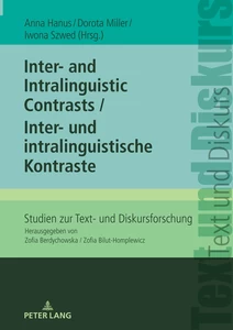 Title: Inter- and Intralinguistic Contrasts / Inter- und intralinguistische Kontraste