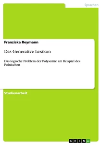 Titre: Das Generative Lexikon