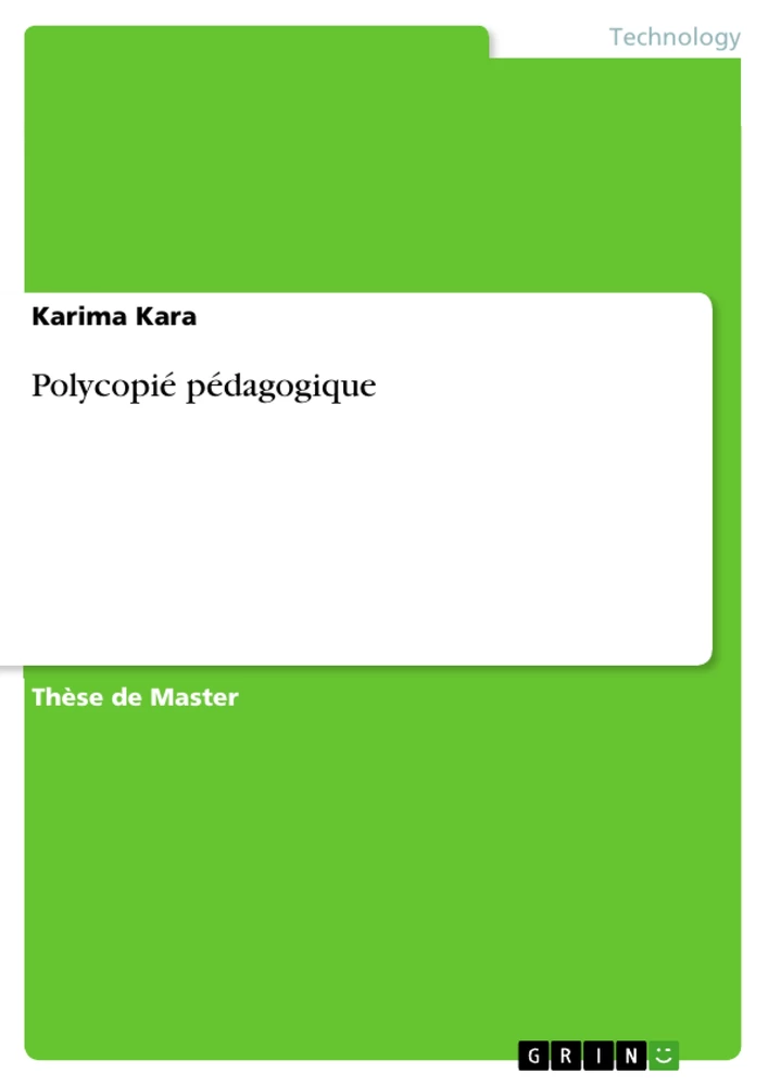 Titel: Polycopié pédagogique