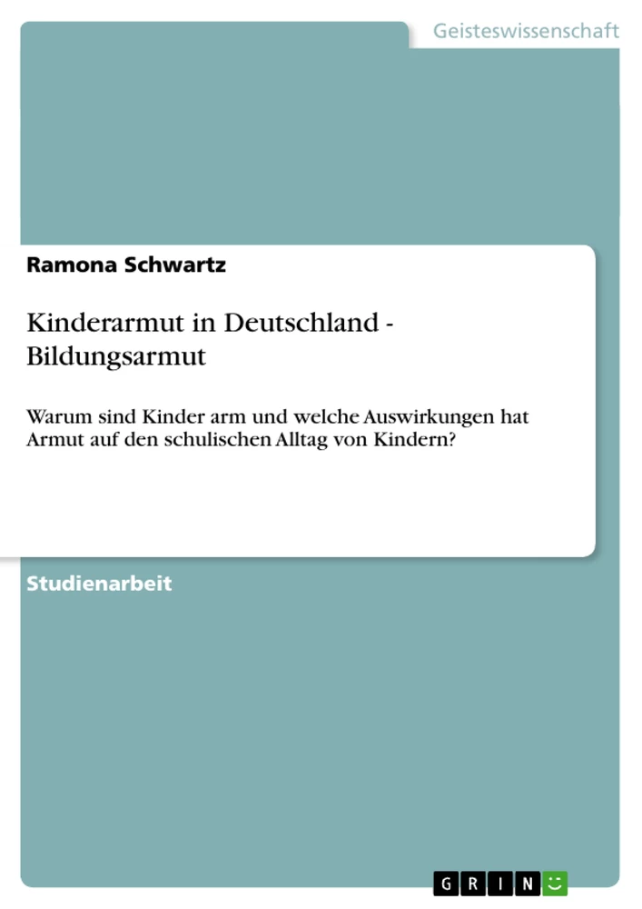 Title: Kinderarmut in Deutschland - Bildungsarmut