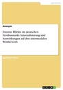 Titel: Externe Effekte im deutschen Fernbusmarkt. Internalisierung und Auswirkungen auf den intermodalen Wettbewerb