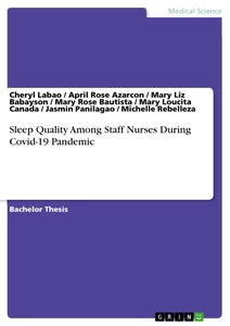 Title: Sleep Quality Among Staff Nurses During Covid-19 Pandemic