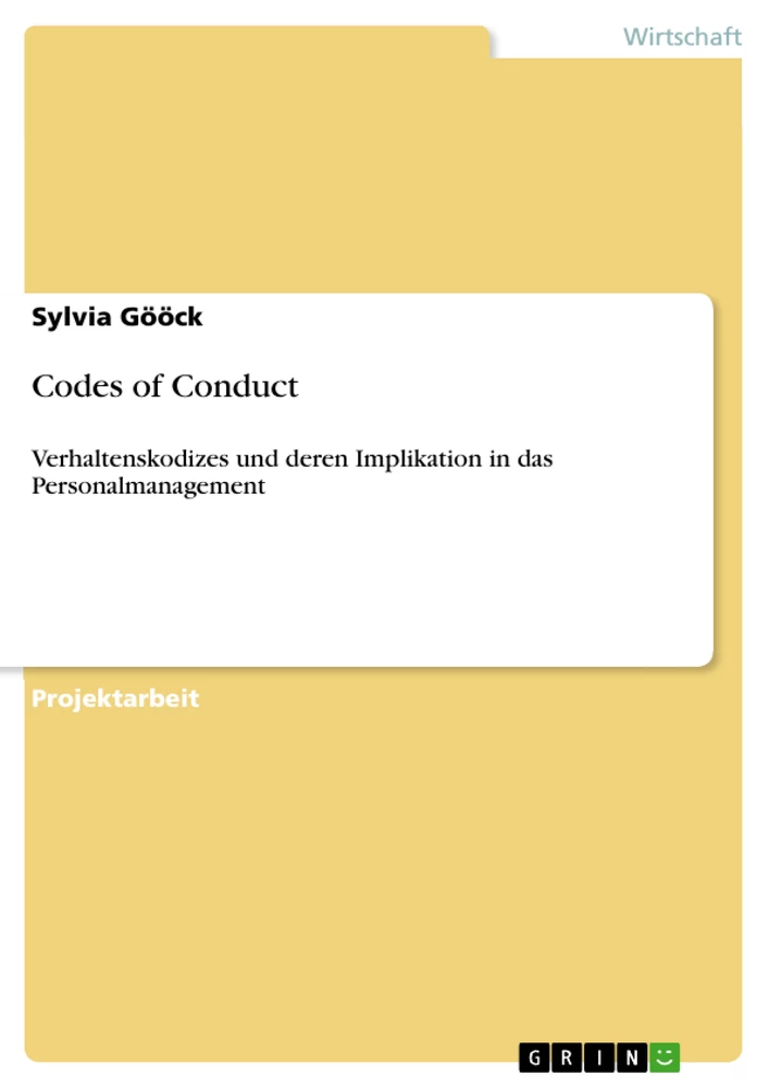 Titel: Codes of Conduct