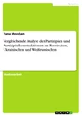 Titel: Vergleichende Analyse der Partizipien und Partizipielkonstruktionen im Russischen, Ukrainischen und Weißrussischen