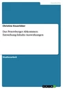 Title: Das Petersberger Abkommen: Entstehung-Inhalte-Auswirkungen