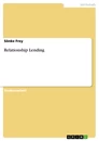 Titre: Relationship Lending