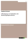 Título: Offenlegung von Einkünften der Bundestagsabgeordneten