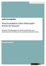 Title: Wissenschaftliche Arbeit Philosophie: Würde der Kreatur?