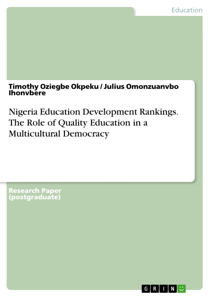 Título: Nigeria Education Development Rankings. The Role of Quality Education in a Multicultural Democracy