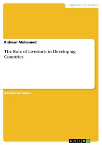 Titre: The Role of Livestock in Developing Countries