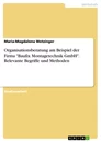 Title: Organisationsberatung am Beispiel der Firma "Baufix Montagetechnik GmbH". Relevante Begriffe und Methoden